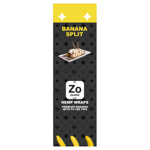 Banana Split Zooted Hemp Wraps(2 per pack)-Hemp Wrap-Zootedbrandz-MJWholesale.com