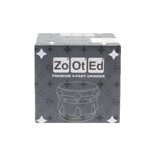 Zooted 4-Piece Herb Grinder - Black