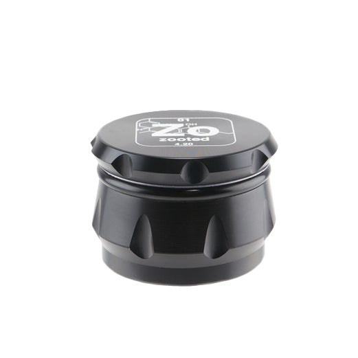 Zooted 4-Piece Herb Grinder - Black