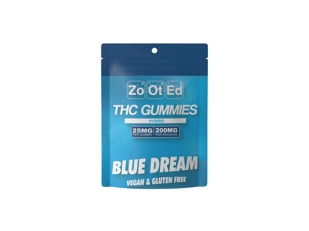 Blue Dream THC Infused Gummies - 200MG Per Package Vegan & Gluten Free
