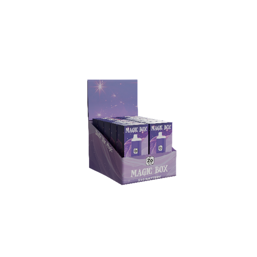 Zooted Brandz - Magic Box Concealed 510 Battery - Purple - (1 Count Or 10 Count Display)-Vaporizers, E-Cigs, and Batteries