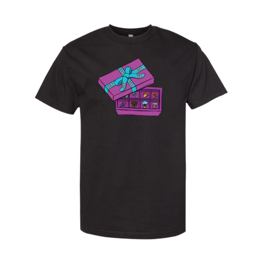 Zooted Gift Box Black T Shirt (1 Count, 3 Count OR 6 Count)-Novelty, Hats & Clothing
