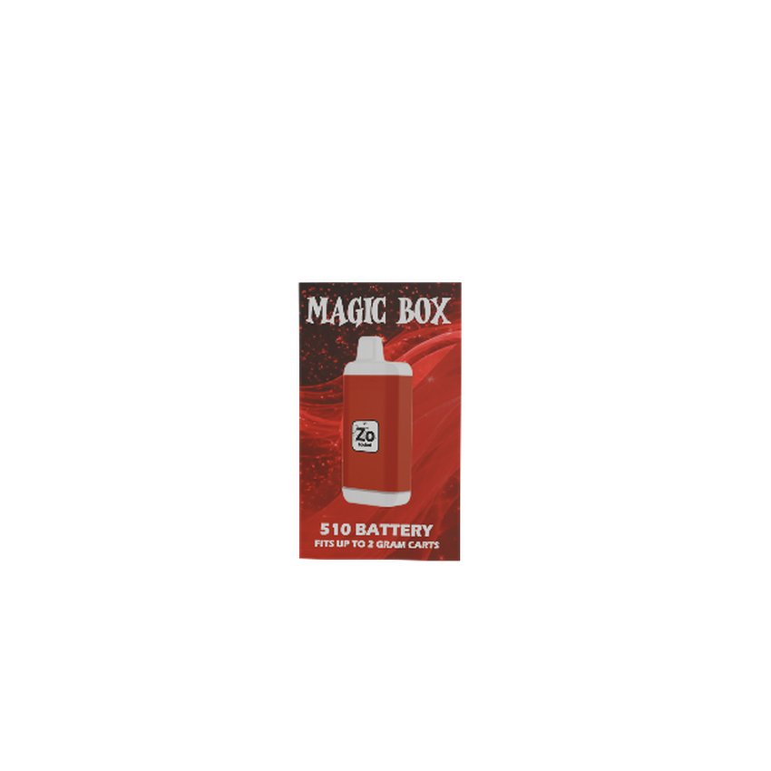 Zooted Brandz - Magic Box Concealed 510 Battery - Red - (1 Count Or 10 Count Display)-Vaporizers, E-Cigs, and Batteries