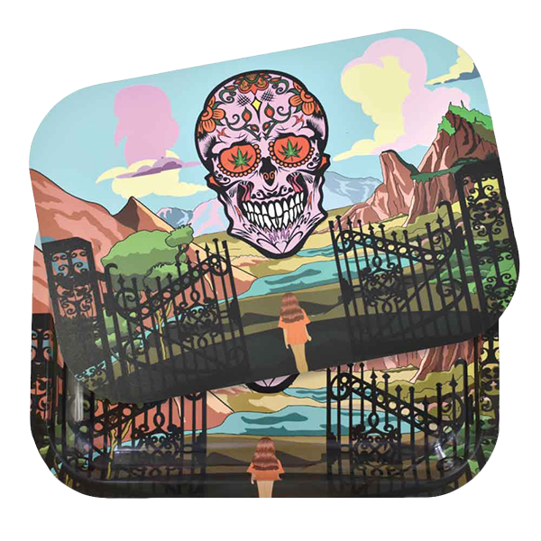 Zooted Land Skully Artistic Rolling Tray