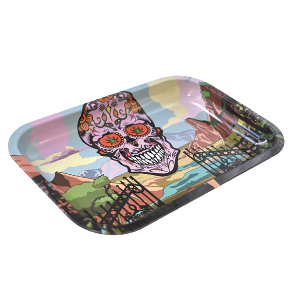 Zooted Land Skully Artistic Rolling Tray