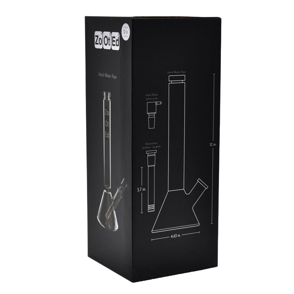 Zooted 12" Slim Beaker Water Pipe - (1 Count)