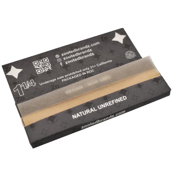 Zooted Premium 1-1/4 Rolling PaperZ - Natural