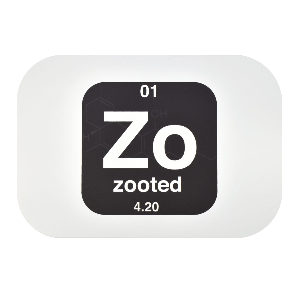 Zooted Classic Black on White Rolling Tray