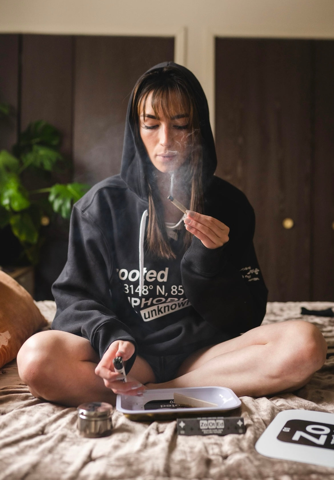 Zooted Euphoric Lace Up Hooded Sweat Shirt