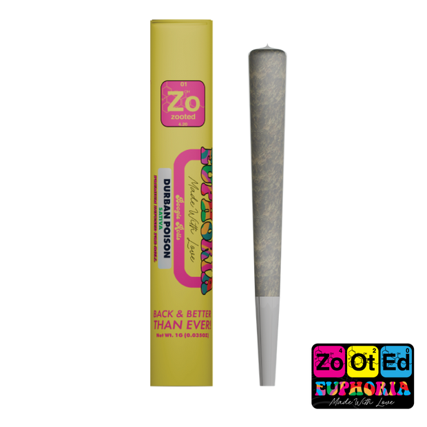 Durban Poison Boogie Roll Pre-Roll - 1G Premium Pre-Roll