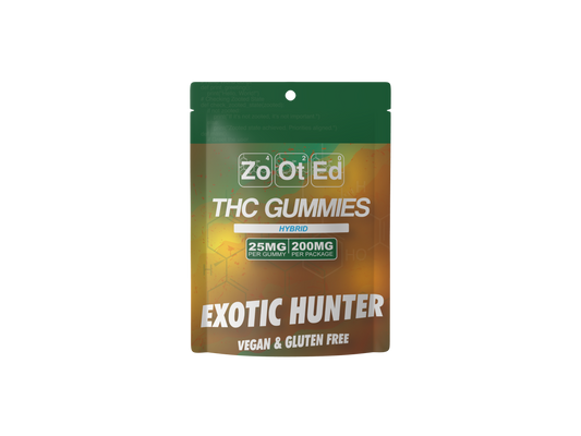 Exotic Hunter THC Infused Gummies - 200MG Per Package Vegan & Gluten Free