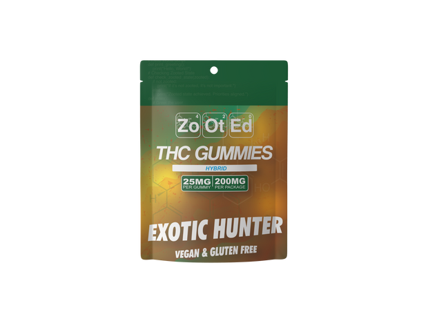 Exotic Hunter THC Infused Gummies - 200MG Per Package Vegan & Gluten Free