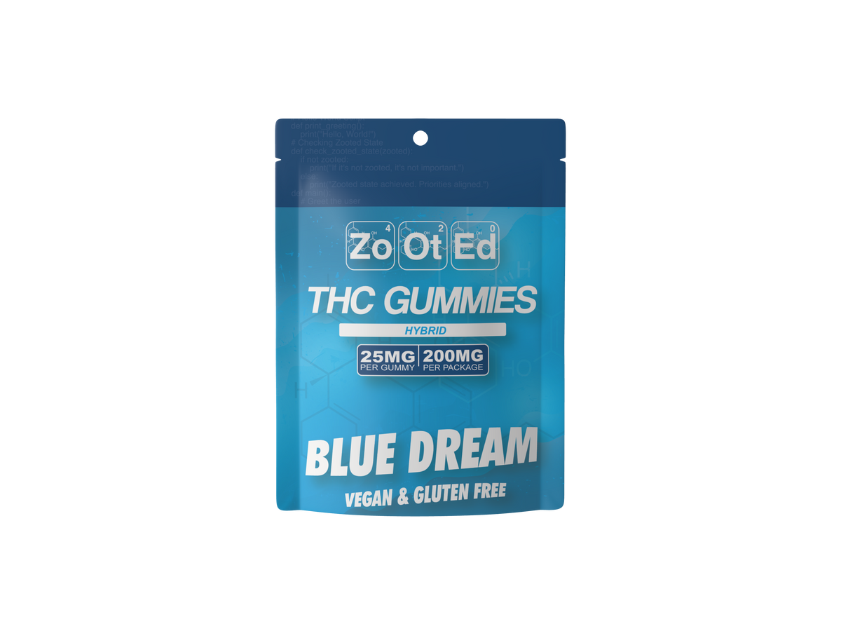 Blue Dream THC Infused Gummies - 200MG Per Package Vegan & Gluten Free