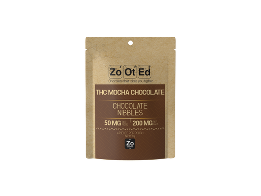Mocha Flavor Chocolate Nibbles - THC Infused Chocolate Bites