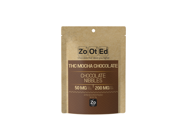 Mocha Flavor Chocolate Nibbles - THC Infused Chocolate Bites