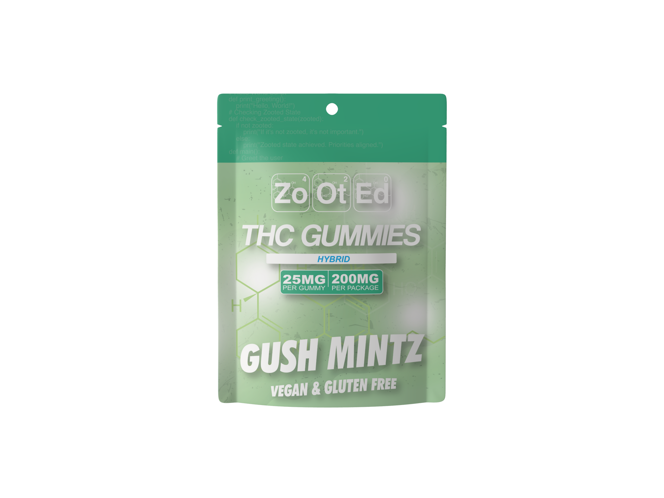 Gush Mintz THC Infused Gummies - 200MG Per Package Vegan & Gluten Free