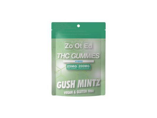 Gush Mintz THC Infused Gummies - 200MG Per Package Vegan & Gluten Free