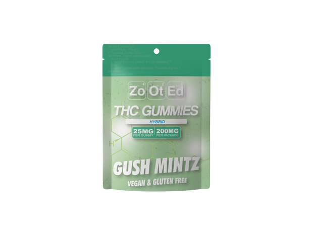 Gush Mintz THC Infused Gummies - 200MG Per Package Vegan & Gluten Free