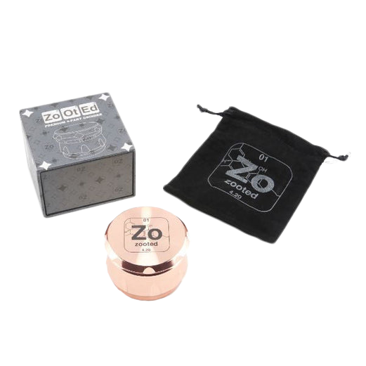 Zooted 4-Piece Herb Grinder - Rose Gold