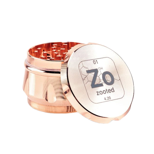 Zooted 4-Piece Herb Grinder - Rose Gold