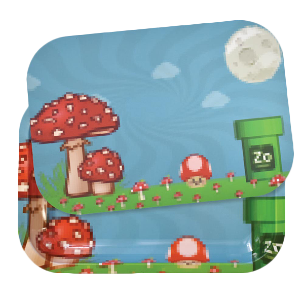 Zooted Pixel Video Game Inspired Artistic Rolling Tray