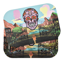 Load image into Gallery viewer, Zooted Land Skully Artistic Rolling Tray
