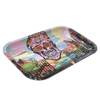 Zooted Land Skully Artistic Rolling Tray