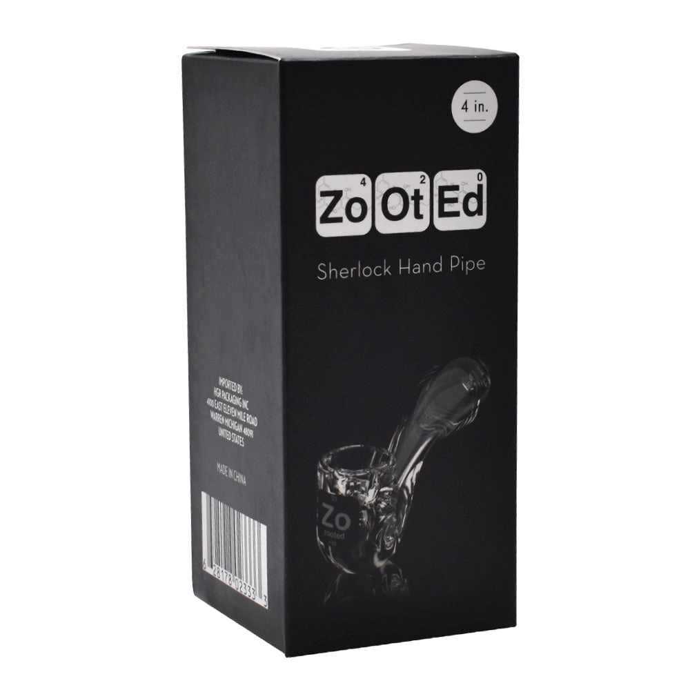 Zooted 4" Sherlock Hand Pipe - (1 Count)