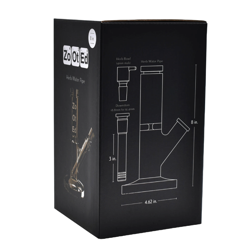 Zooted 8" Short Tube Water Pipe - (1 Count)