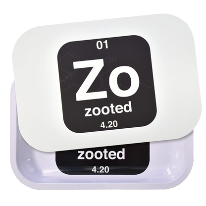 Zooted Classic Black on White Rolling Tray